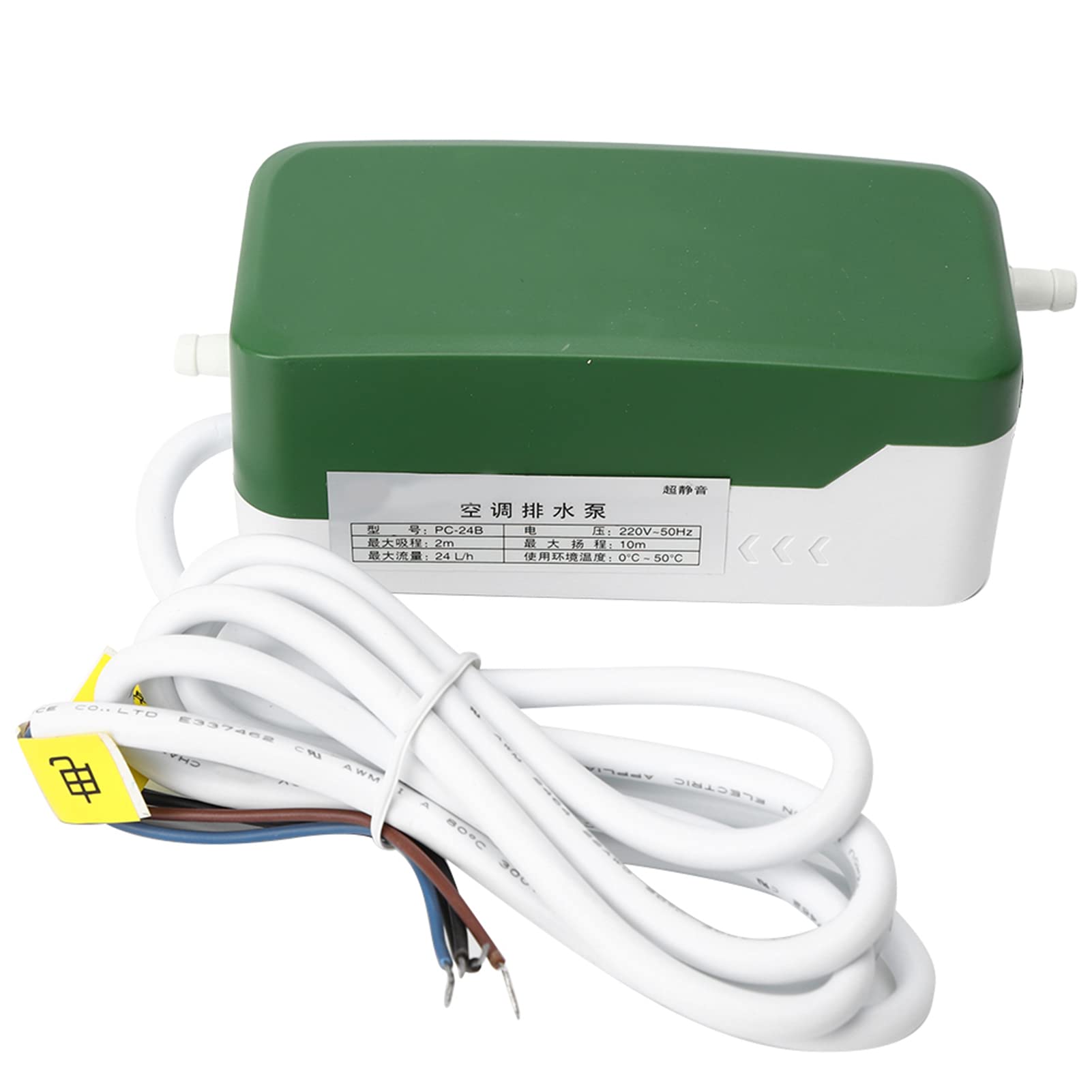 Jiawu Pompa Spustowa Klimatyzacji PC-24B Ultra Cicha, Automatyczna 19 DB do Urządzenia z Kanałem Sufitowym Split AC, 24 L/h 3 W Pompa Wody Kondensatu z Wyłącznikiem Pływakowym do Systemu HVAC Szczelna