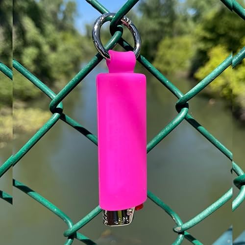 Miniatura 11 de Lighter Holder for J6 BIC Lighters. Keychain Lighter Case. Silicone Keychain case has a Spring Clip Attached to Easily Secure to Any Bag, Key Ring