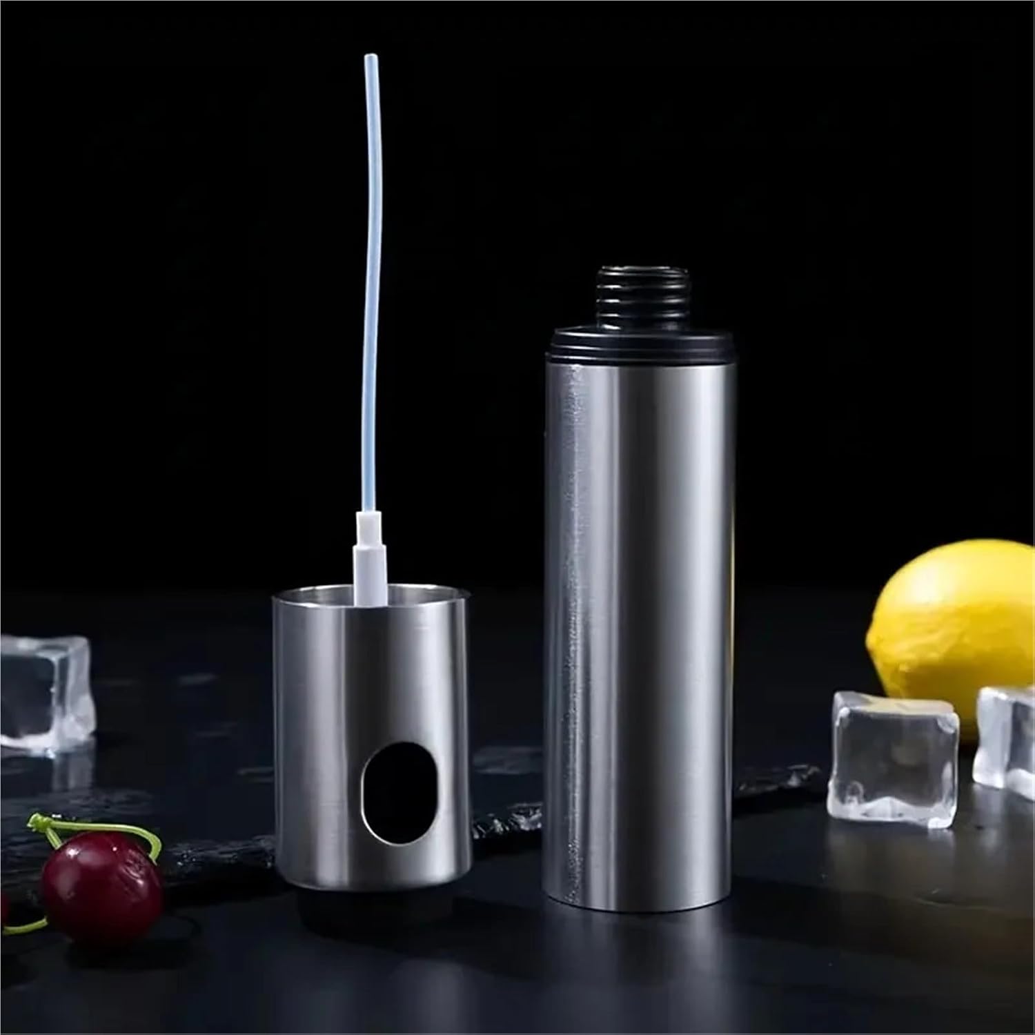 Oil Spray Bottle, 1pc Stainless Steel Oil Sprayer, For Cooking Air Fryer, Kitchen Spray Bottle For Barbecue, Frying,for Salad Making, Baking