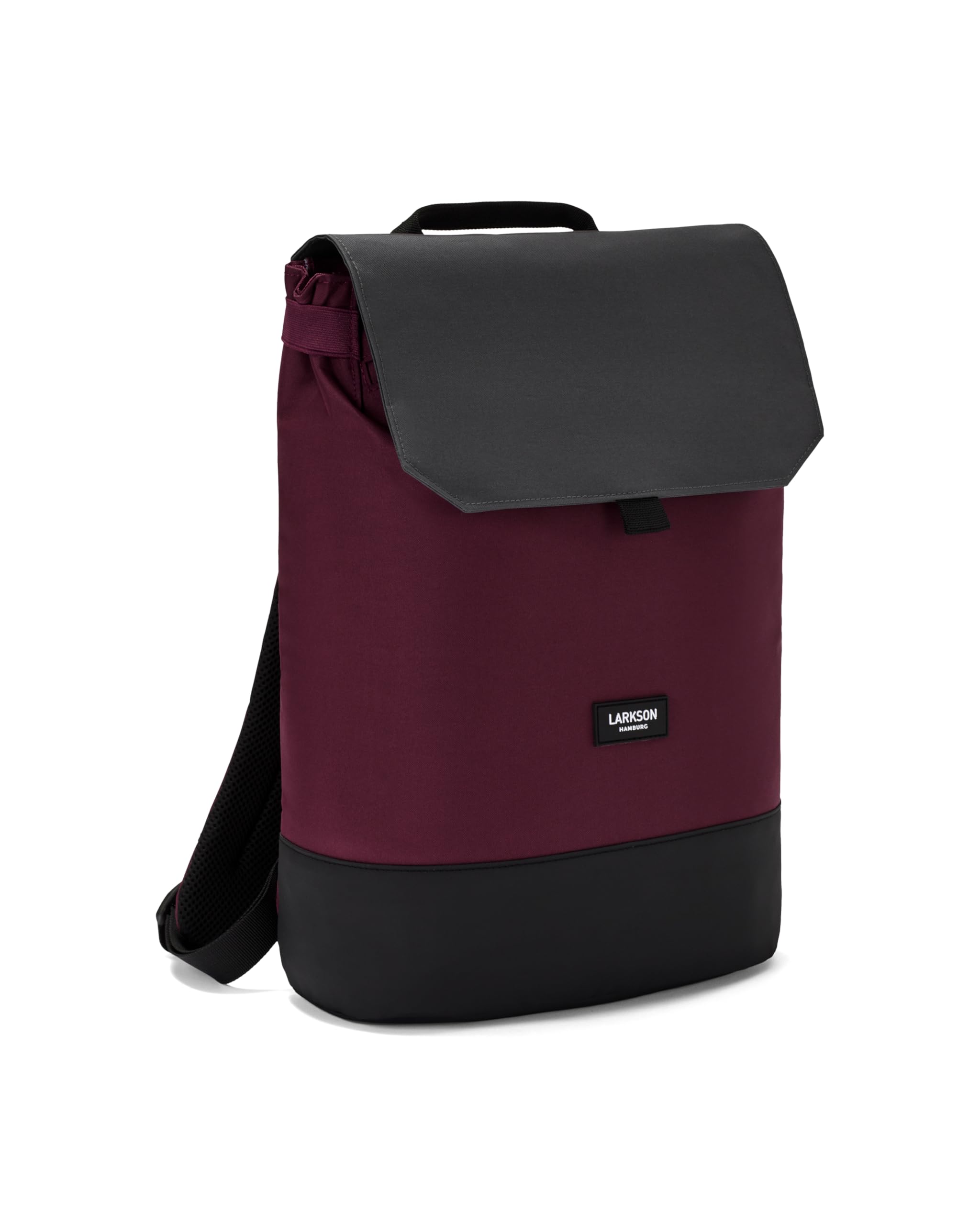 LARKSON Zaino da Donna Grigio Rosso - Nina - Zaino da Giorno con Scomparto per Laptop da 16 Pollici per Università, Lavoro e Viaggi - Zainetto Medio - Idrorepellente