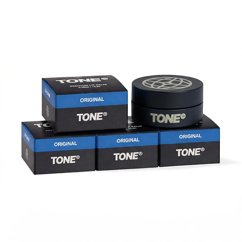 Bálsamo labial TONE Exclusive Original com manteiga de cacau e vitamina E, pacote com 5