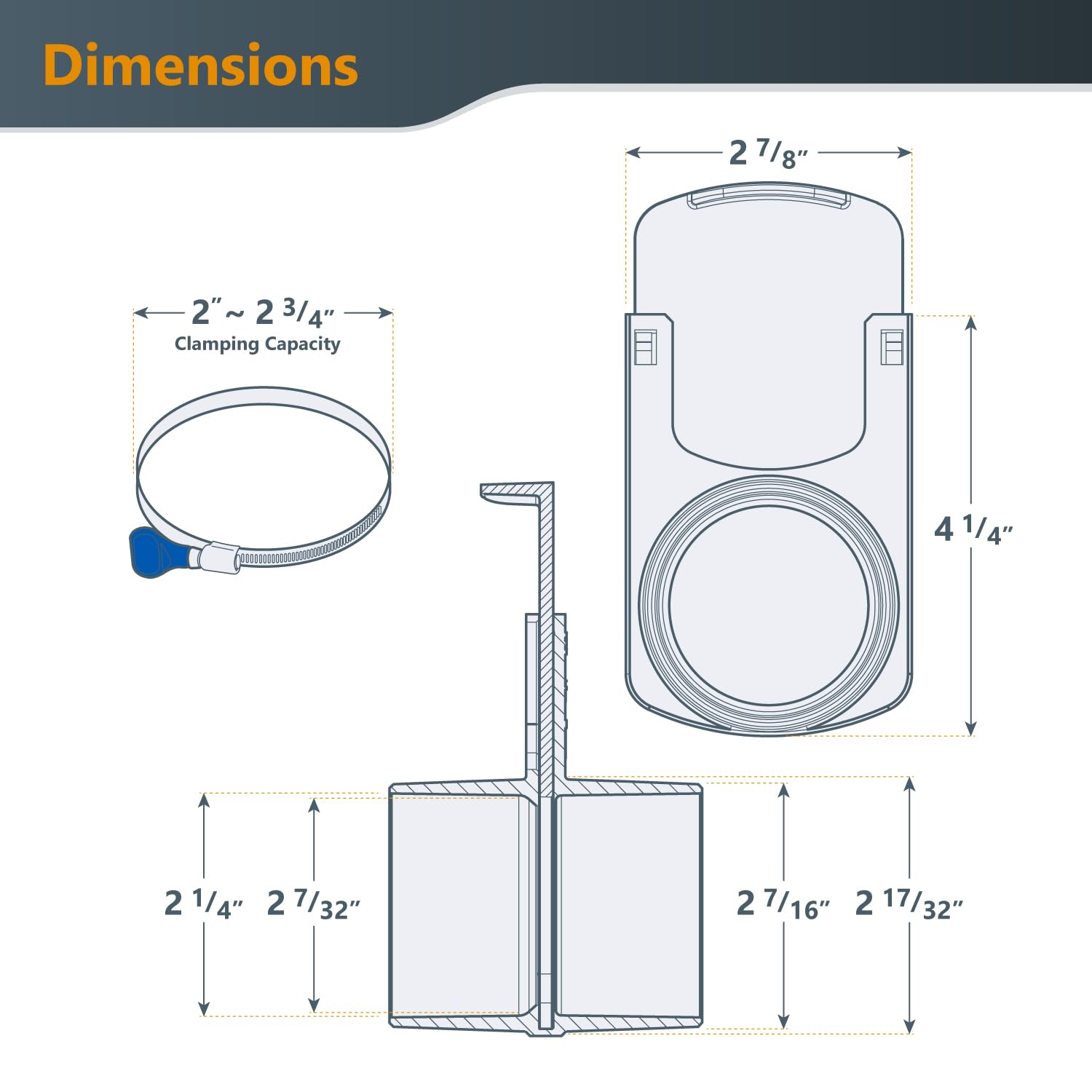 POWERTEC 70374 Staubsammelarmatur-Set mit transparenten Anschlüssen, Strahltoren und Edelstahl-Schlauchschellen für 3-Maschinen-Setup, Staubsammelsystem für Staubsammelschlauch (70374)