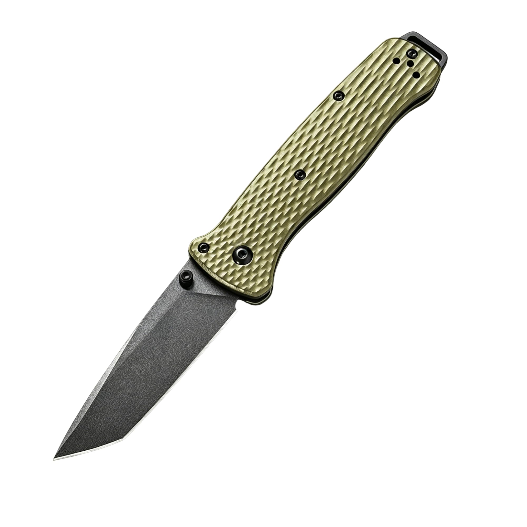 Navaja de Bolsillo Plegable Acero 440 Nailon T6061 para Outdoor，Verde