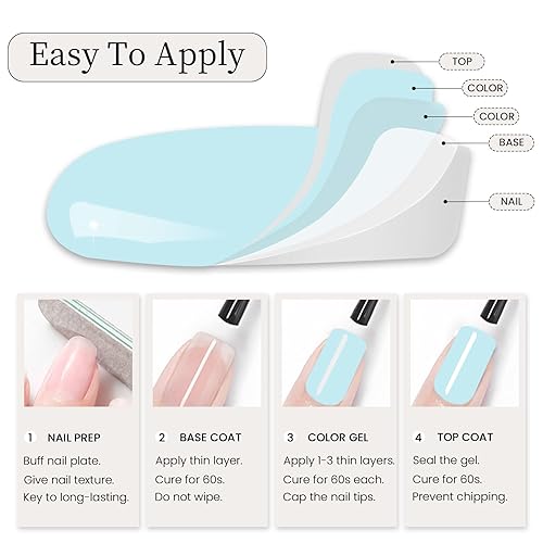 Miniatura 7 de MAYCHAO - Esmalte de uñas en gel semipermanente, para uso con lámparas UV-LED, para manicura, arte de uñas o uso profesional y en casa, 0.5 onzas