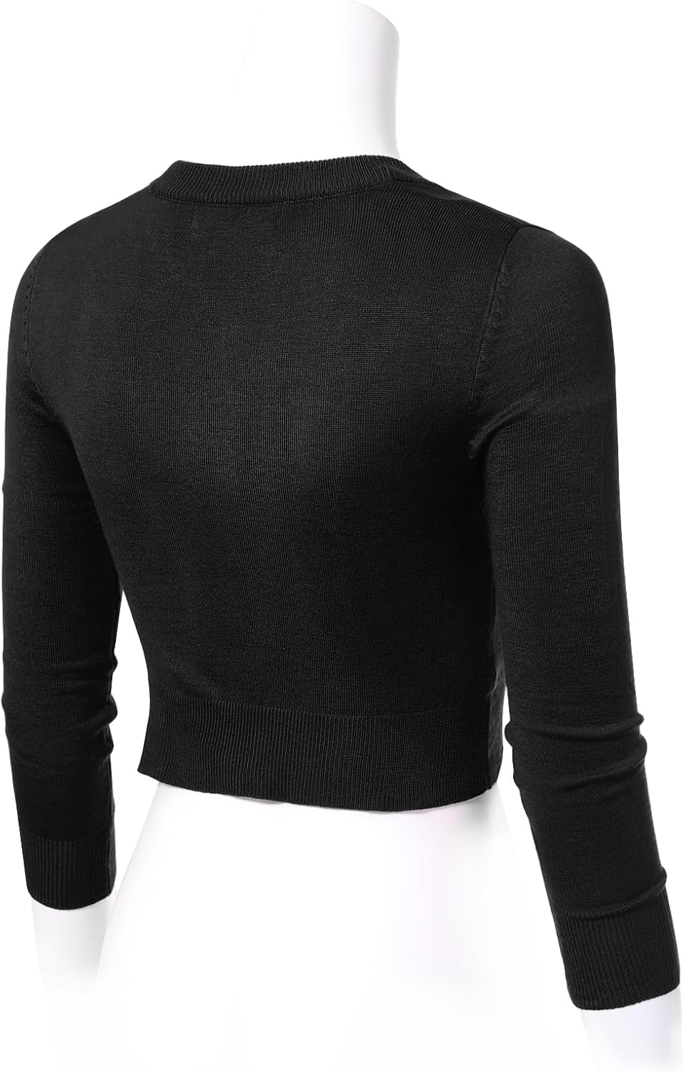 Allsense Women’s Cropped Bolero Shrug Cardigan, 3/4 Sleeve Button Down Lightweight Knit Sweater