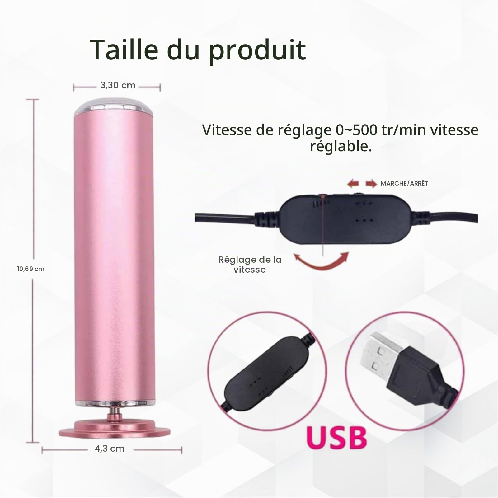 Honey Glow Pied, Mielle Ponceuse Pied, Rape Pieds Électrique, Avec 60 Tampons Glide Pour Éliminer Efficacement Et Sans Douleur Les Callosités,honeyglow kit beauté pieds