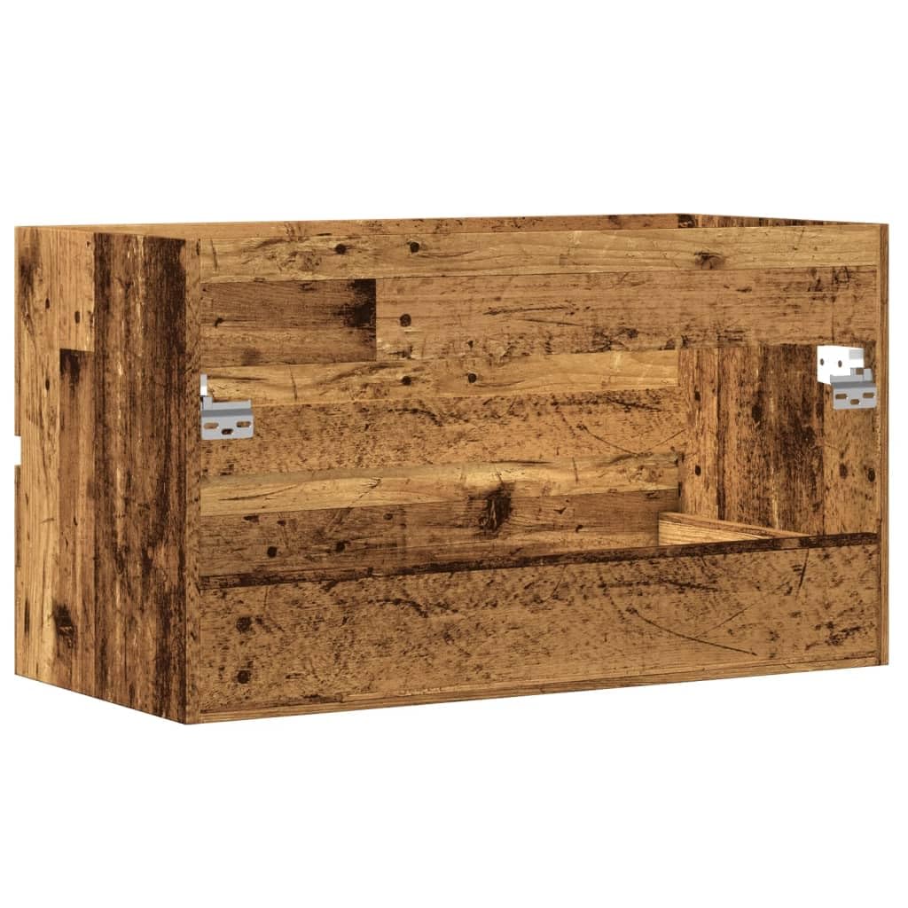 Łazienkowa szafka wisząca wygląd starego drewna 80 x 38,5 x 45 cm