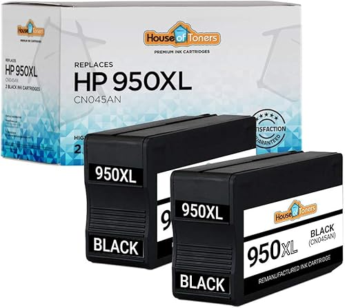 Houseoftoners Cartuchos de tinta remanufacturados para HP 950XL, reemplazo de alto rendimiento para HP 950XL Officejet Pro 8100 8600 251dw 276dw