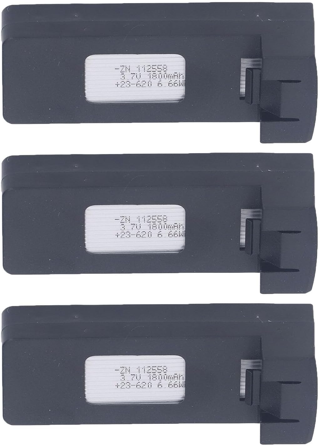 Alomejor 3PCS Drone LiPo Battery Replacement 1800mAh High Capacity RC Aircraft Battery for F196 with Charging Cable