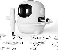 RIVGOT Drawing Robot for Kids 3-8: Voice Interactive Montessori Toy with 150 Cards, Educational Drawing Machine Birthday Gift
