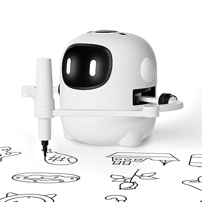 Drawing Robot for Kids with 150 Cards, Voice Interactive Educational Drawing Machine, Montessori Painting Learning Toys for 3 4 5 6 7 8 Year Old Boys Girls Birthday Party
