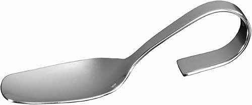 Fortessa Grand City 1810de acero inoxidable 5piezas Juego de cubiertos, Cuchara para degustación con mango en bucle, Plateado