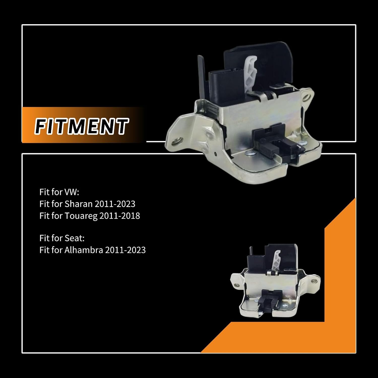 Car Tailgate Boot Trunk Latch Lock Block Compatible with VW Sharan Touareg Seat Alhambra 7P0827505E 7P0827505G 7P0827505L 7P0827505N