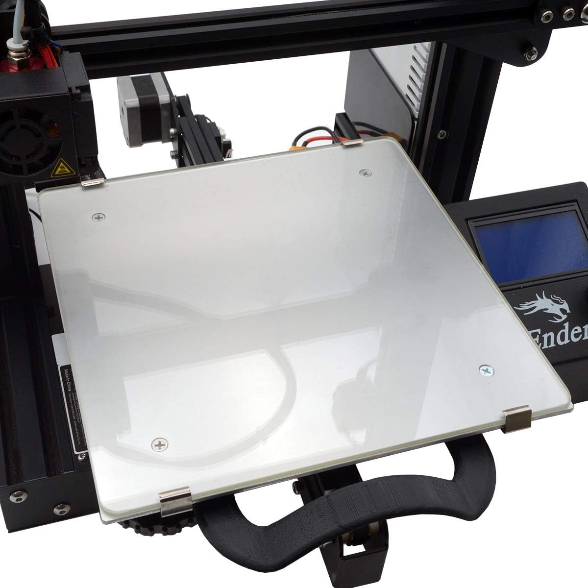[Gulfcoast Robotics] Borosilicate Glass Bed with Low Profile Mounting Clips for Creality Ender-3 / PRO/Ender-5 3D Printers - 4mm Thick