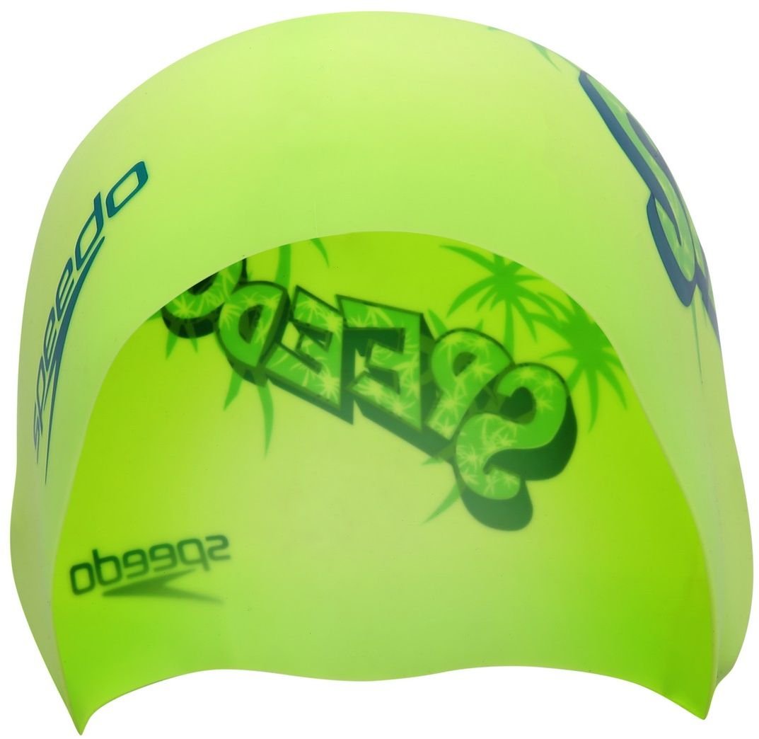 Speedo Slogan Cuffia Da Nuoto Per Bambini Unisex, In Silicone, Rosa E Bianco, Taglia Unica, Morbida E Protettiva