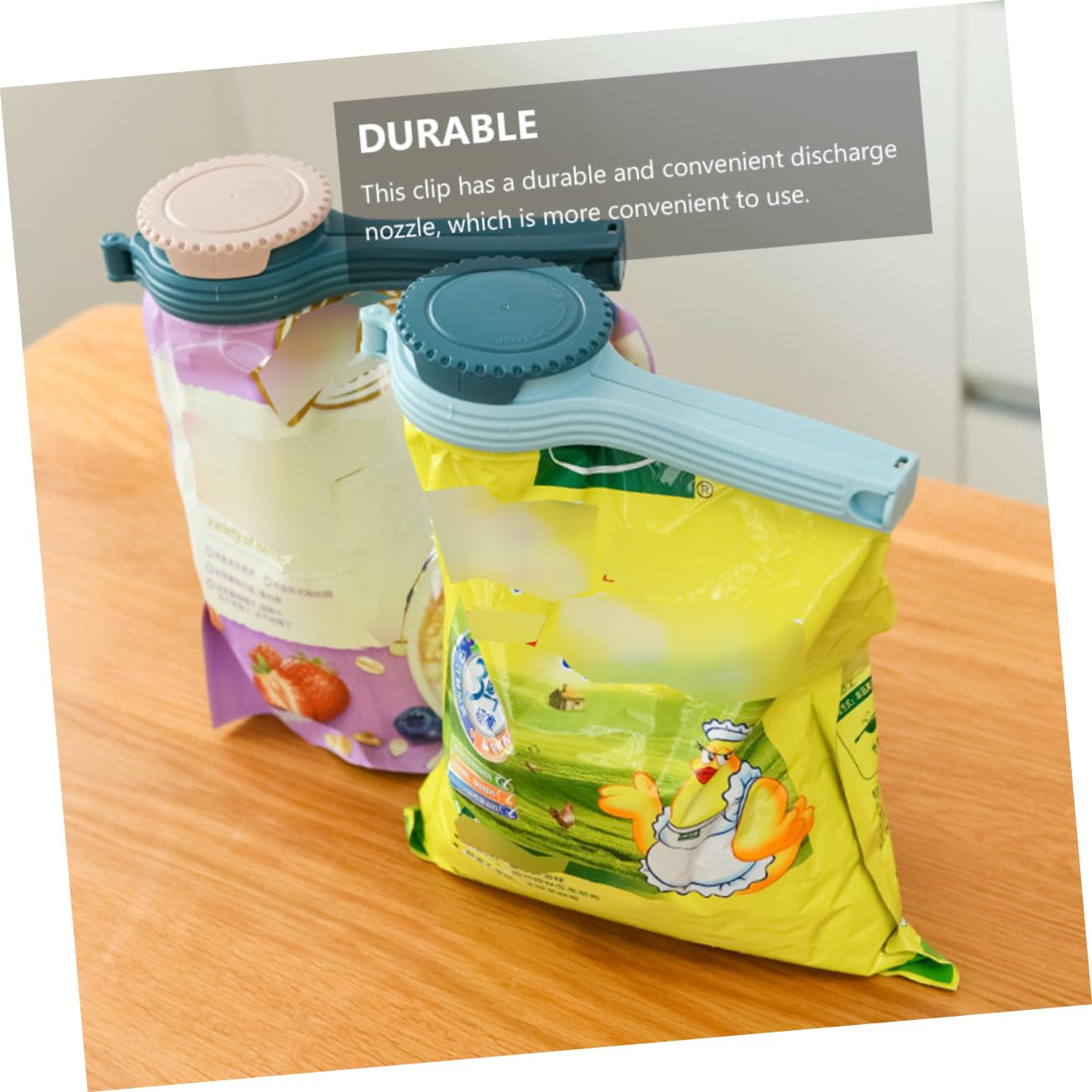 Alipis 1Pc Food Storage Bag Sealing Clamp Reusable Snack Clip with Nozzle for Freshness for Sealing Chips and Snacks Convenient Food Preservation Tool