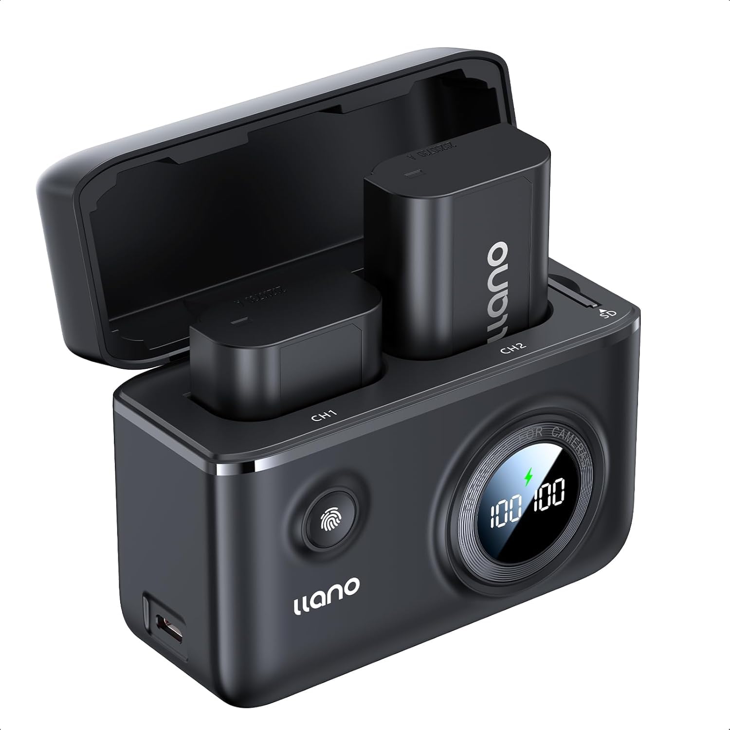 Chargeur Rapide 30W PD Pour Batteries Panasonic DMW-BLK22 – 3 Emplacements, Écran LED, Boîtier Aluminium – Compatible Lumix GH6, GH7, S5 II, Etc.
