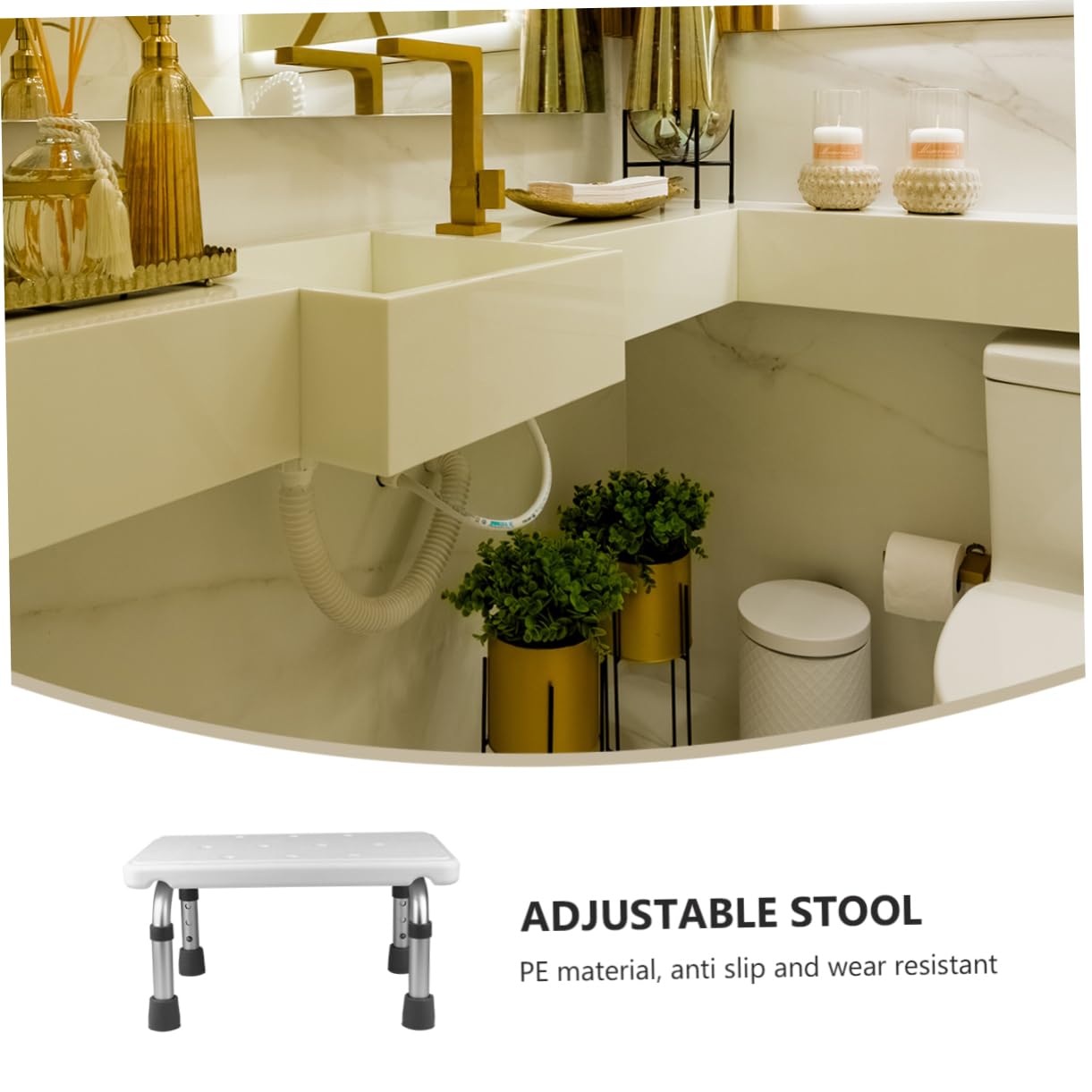 UPKOCH Taburete Telescópico Ajustable De Baño Asiento Resistente para Ducha Antideslizante Color Aleatorio para Ancianos y Personas Movilidad Reducida