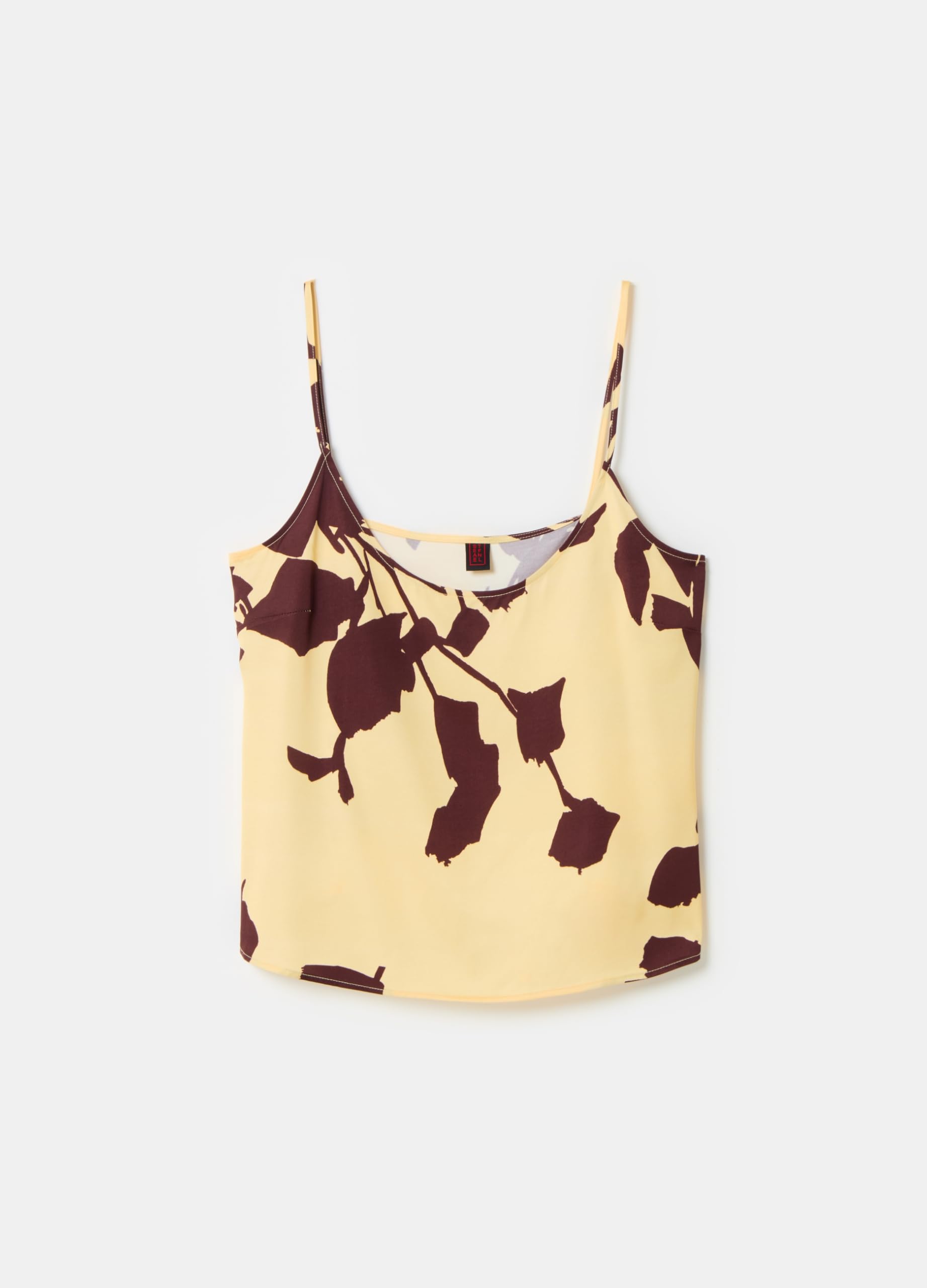 STEFANEL Viscose Top with Foliage Pattern