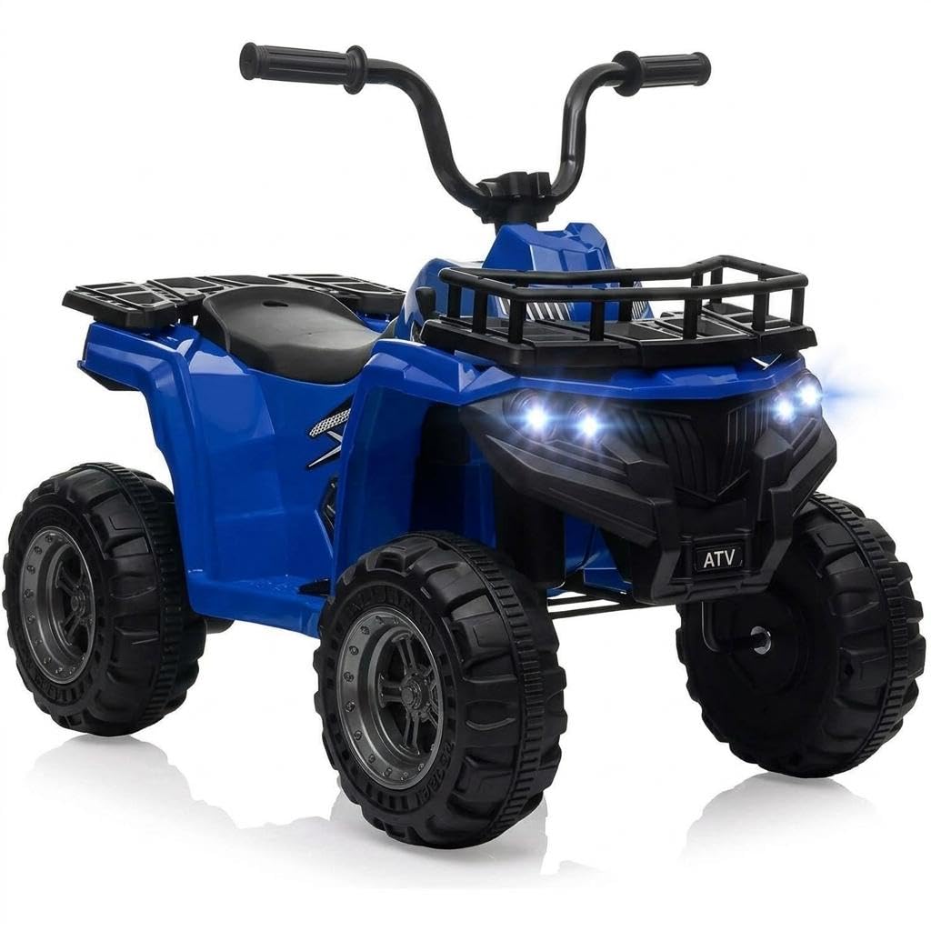 Quad électrique Enfant 12V – LED – Musique – 2 Vitesses – Contrôle Parental – Batterie Rechargeable – ATV sécurisé pour garçons et Filles 2-5 Ans – Couleur Bleu