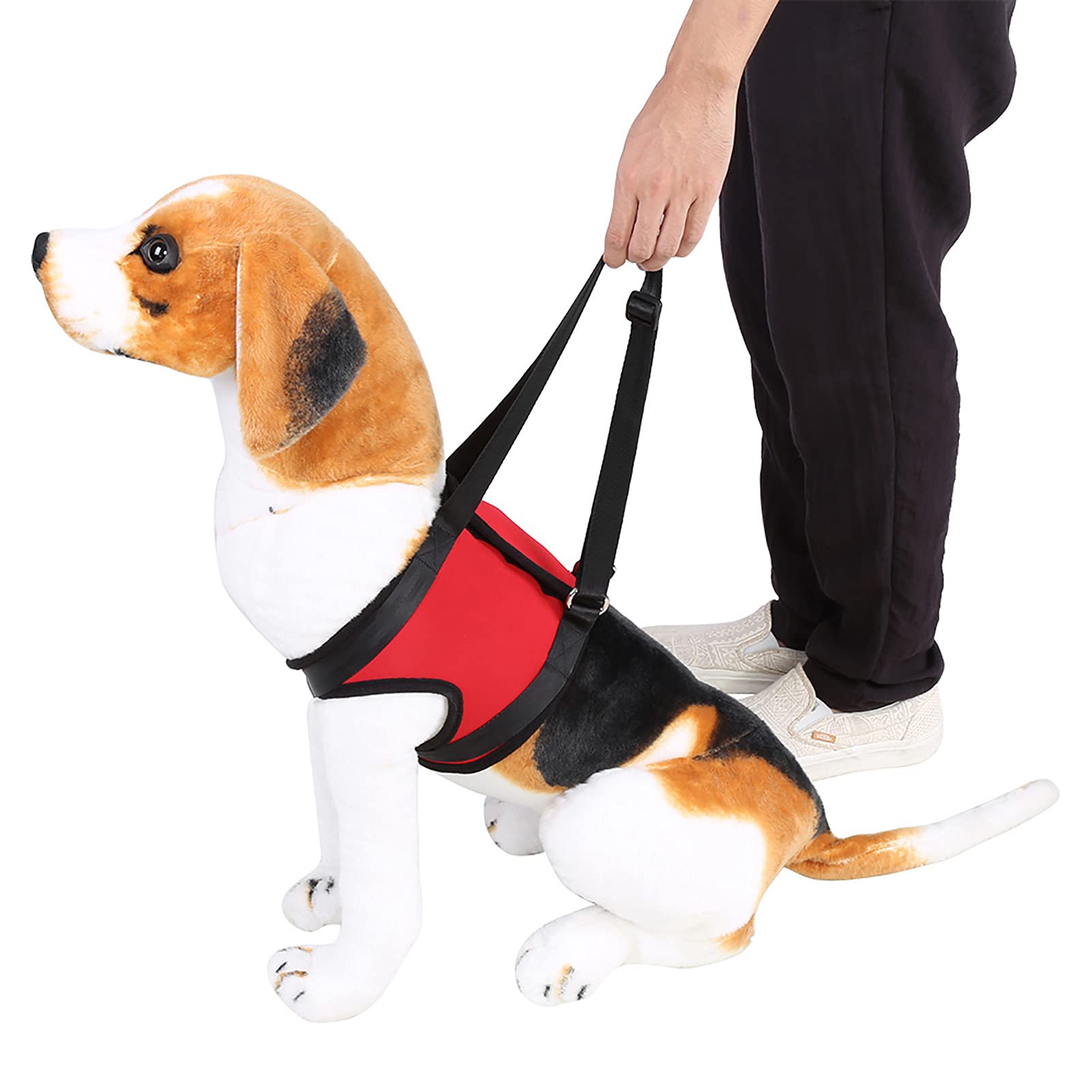Dog Support Harness, Pet Walking Aid Front and Rear Dog Legs Support Harness Walking Aid Lifting for Old Injured Dogs (Red Front Legs M)