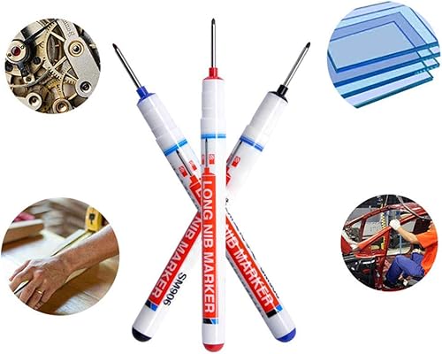 Miniatura 7 de CALIDAKA Rotulador de agujero profundo, 0.787 pulgadas de profundidad con punta larga, impermeable, marcadores de agujero profundo, multiusos,