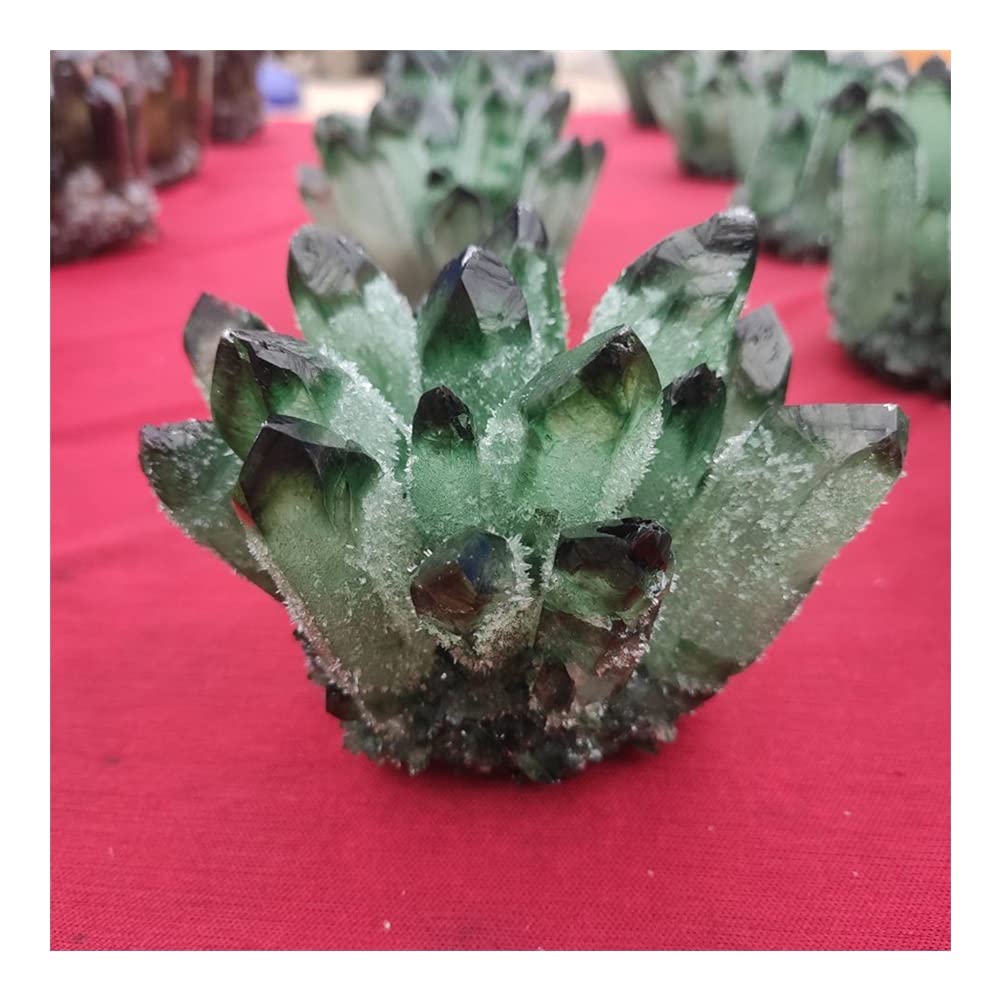 Salud y hogar 1 unids Natural Green Ghost Fantasma Fantasma Cuarzo Croquete Catrizaje Curación Espécimen Decoración de la Boda Aquarium (Size : 700-800g)