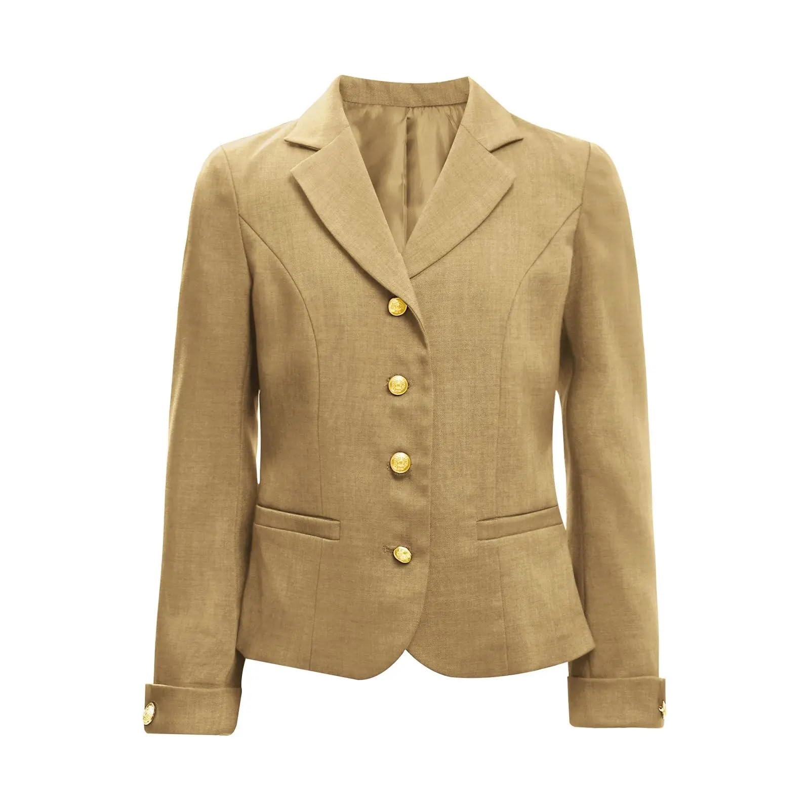 Blazer concours hippique fille noir au style coréen pour le printemps