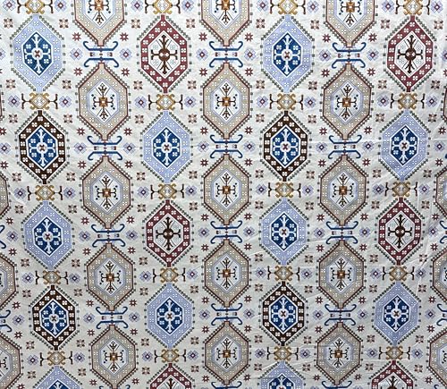 Image of VOMZER 5-Piece Premium Printed Bedsheet Set 300 TC King Size | Cotton Blend Modern Design Flat Bedsheet, Desert Mosaic