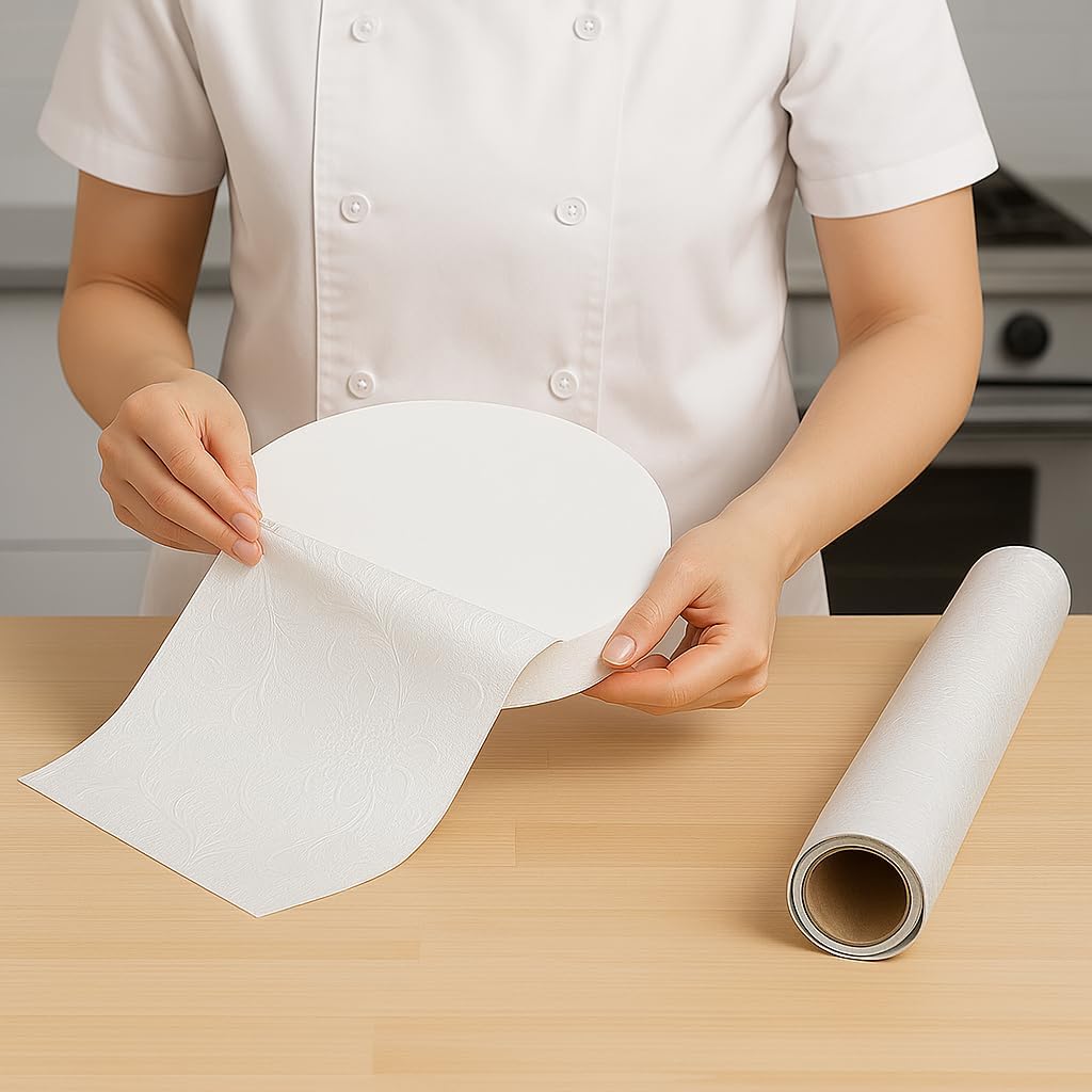 Oasis Supply DIY Cake Drum Kit – EPS Foam Boards with Embossed foil roll. Create Sturdy Round Cake Bases and Custom Cake Drums. Includes 18 Boards (10" Round, 1" Thick) and one (1) White Foil Roll