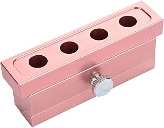 ANGGREK 12.1 DIY Lipstick Mold Dual Uses Lip Balm Maker Tool for Beauty Home Use, Aluminum Alloy Rose Gold(4 Holes)