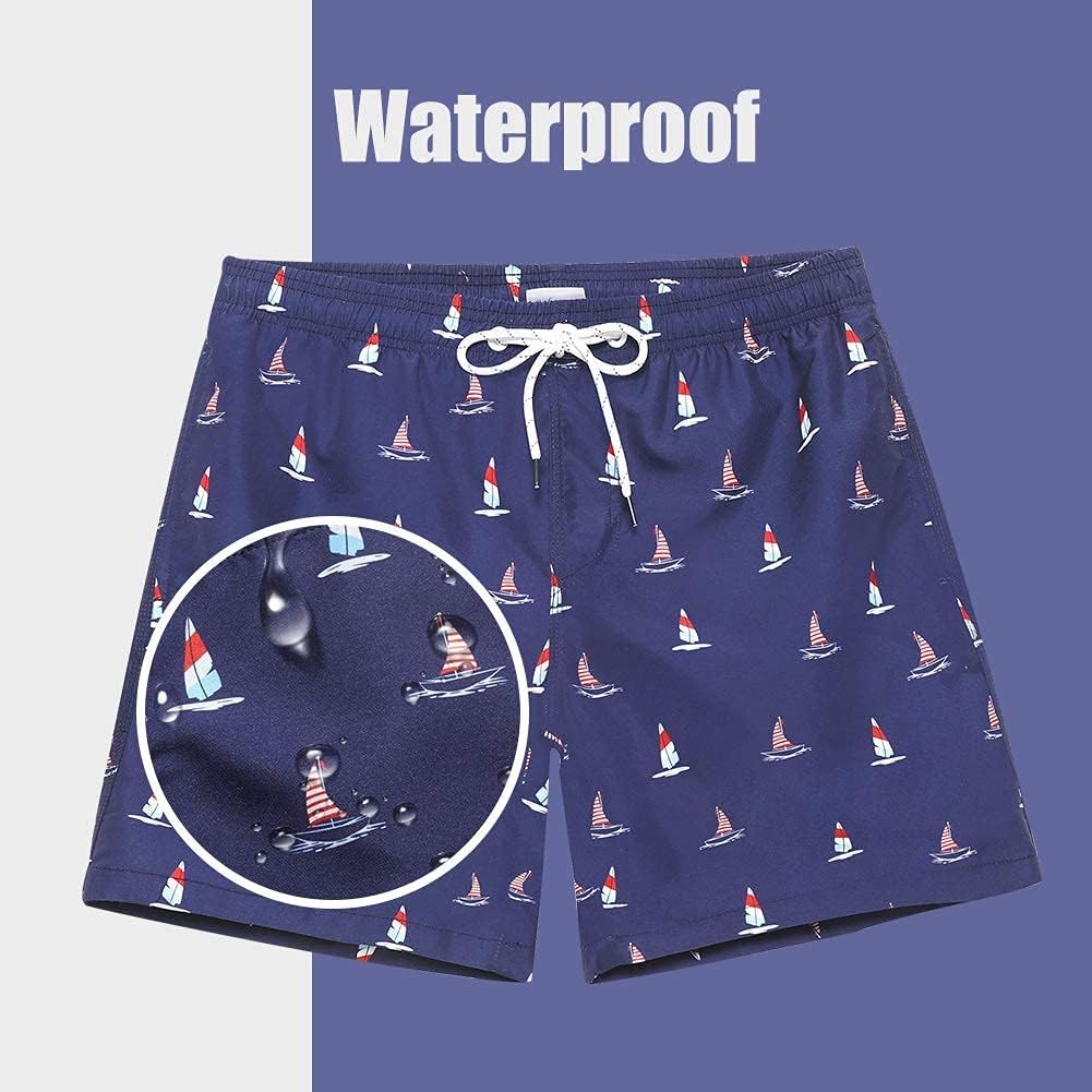 Babcoast Mens Swim Trunks with Mesh Lining Quick Dry Board Shorts Mens Swimwear