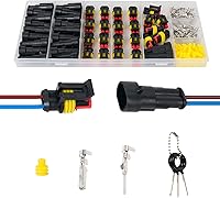Vista 1 de Conectores impermeables de 2 pines, conectores eléctricos automotrices, conectores de cable automotriz de 2 vías, kit de conectores de cableado