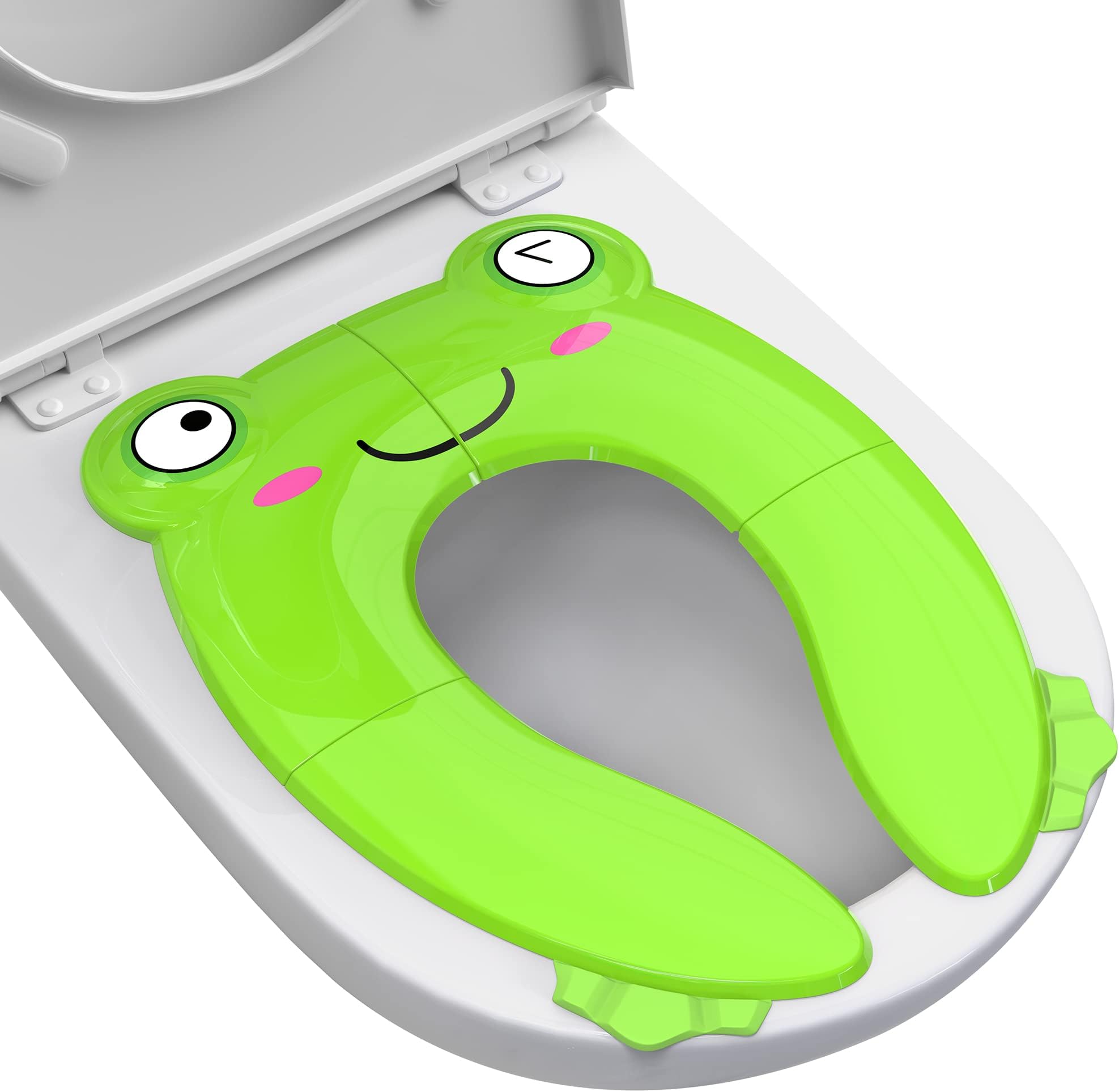Maliton Portable Potty Seat for Toddler Travel - Foldable Non-Slip Potty Training Toilet Seat Cover for Boys/Girls, Baby/Kids with Drawstring Bag