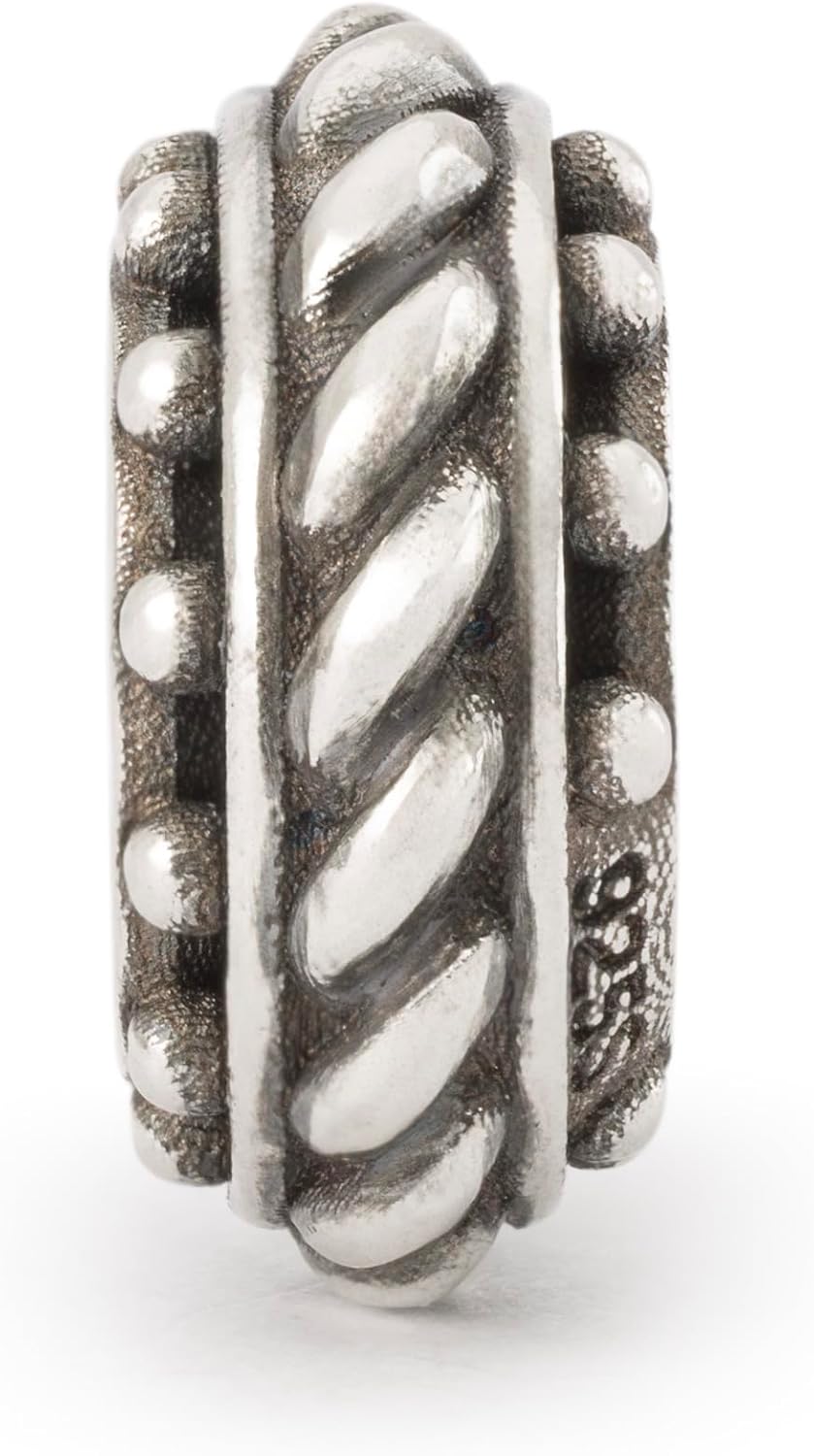 TROLLBEADS Timeless Spacer - Intricate Silver Pattern | Authentic Brand Charm Spacer | Silver | Walk the Journey Collection Design Group