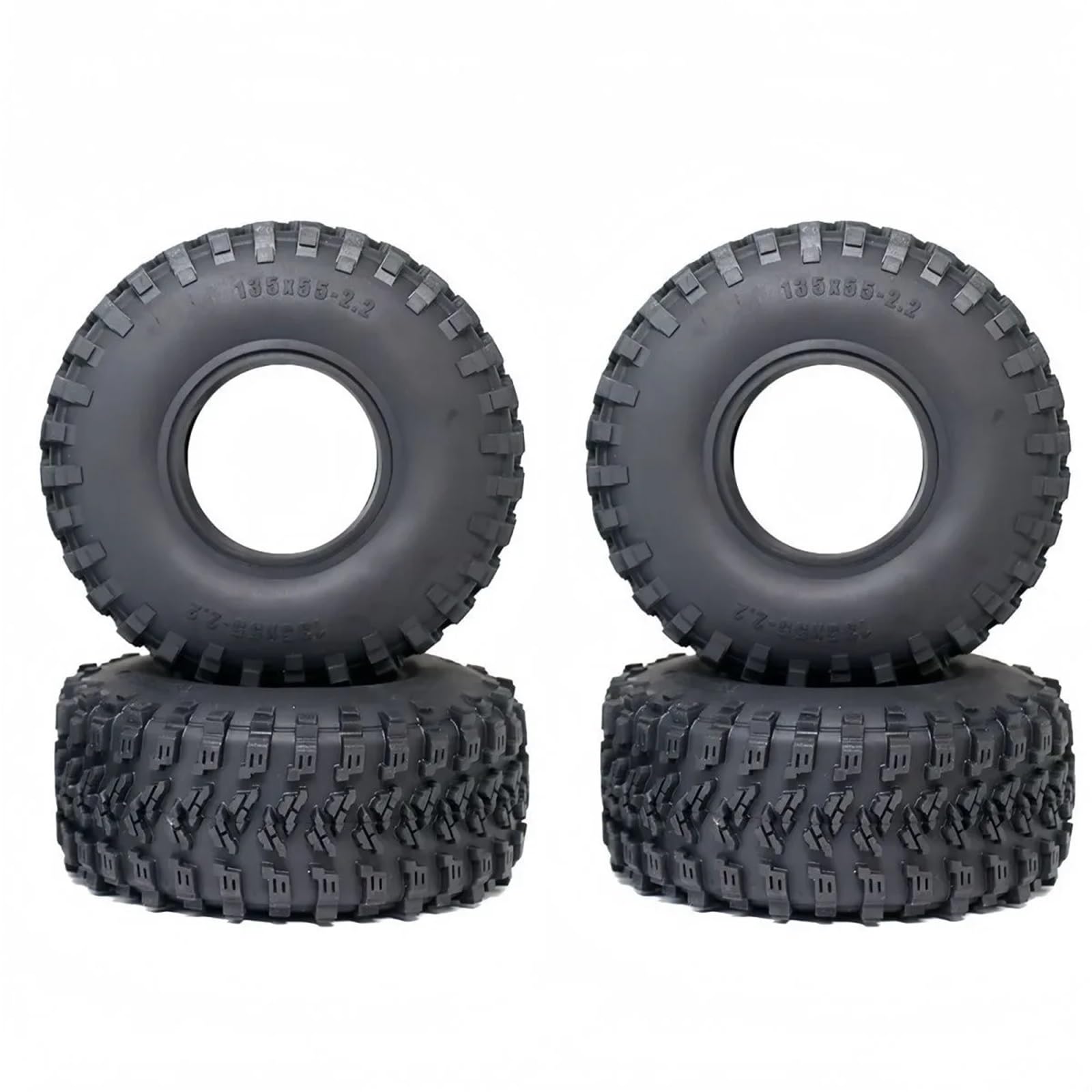 Per Axial Per SCX10 90046 AXI03007 Per TRX4 Per Redcat Gen8 Per Rock 1:10 2. "135mm X 55mm Pneumatici Delle Ruote Gomma RC Crawler Parti Automobili RC Ruote Gomma