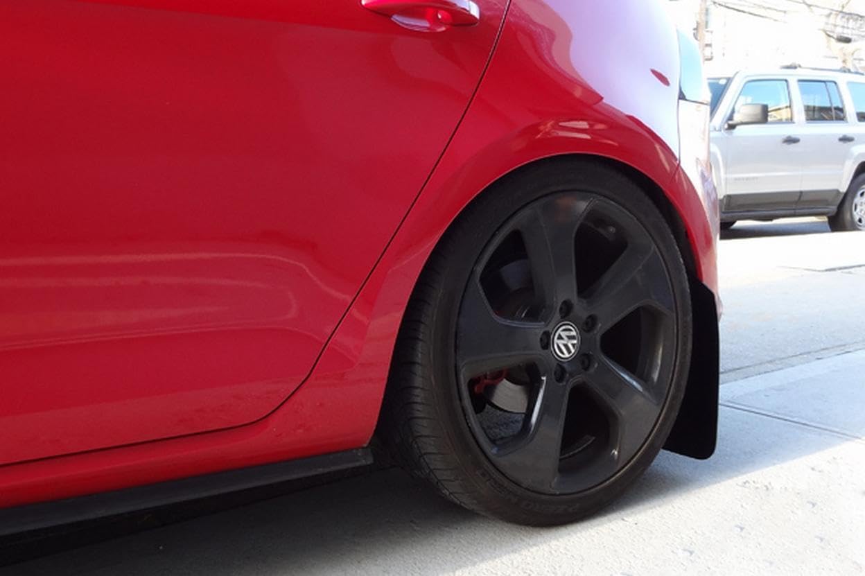 Rally Armor Black UR Mud Flap with Red Logo fits 2015-2021 VW MKVII Golf GTI Alltrack Sportswagen & TSI product thumbnail 8