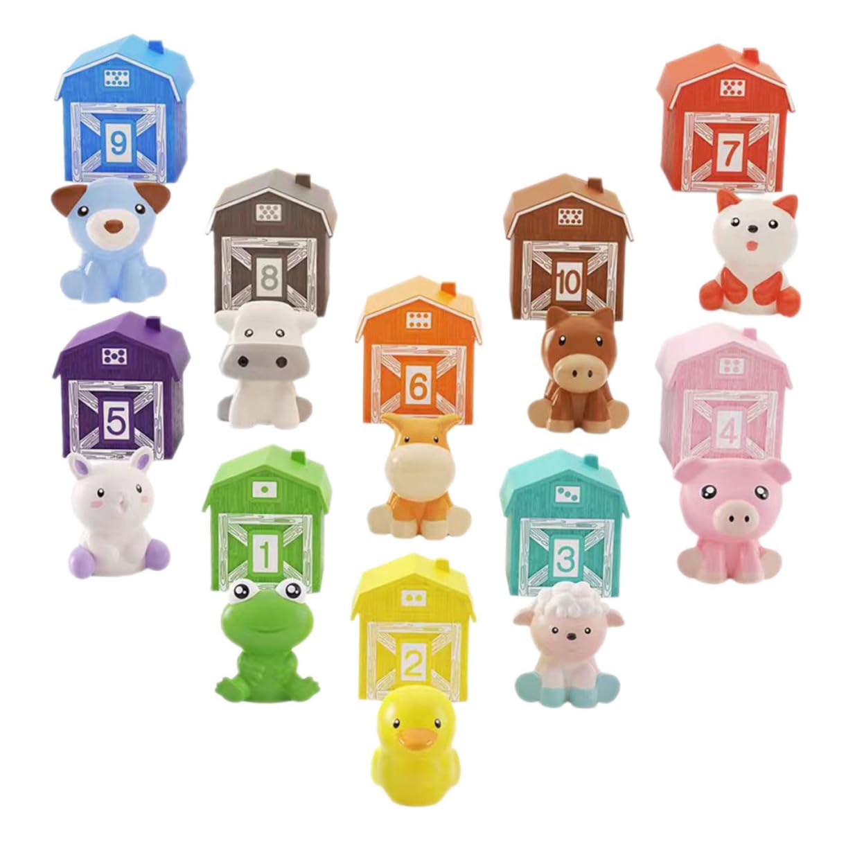 Uonlytech Títeres de Dedo de Animales de Granja para Niños Conjunto de 10 Flexibles y Livianos Perfectos para Fiestas Disfraces y Espectáculos de Dedos