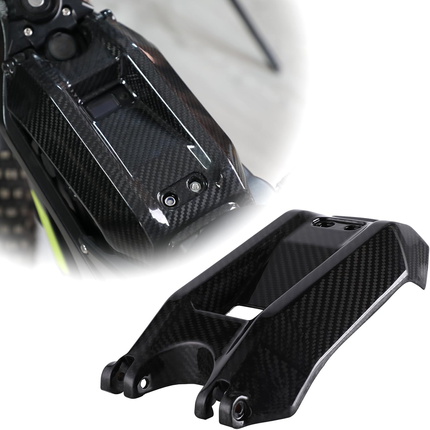 Dirt Bike Battery Cover, Real Carbon Fibre, Motorcycle Battery Cover, Cover, Battery Protection for Sur Ron Surron X/S/L1E Electric Dirt Bike
