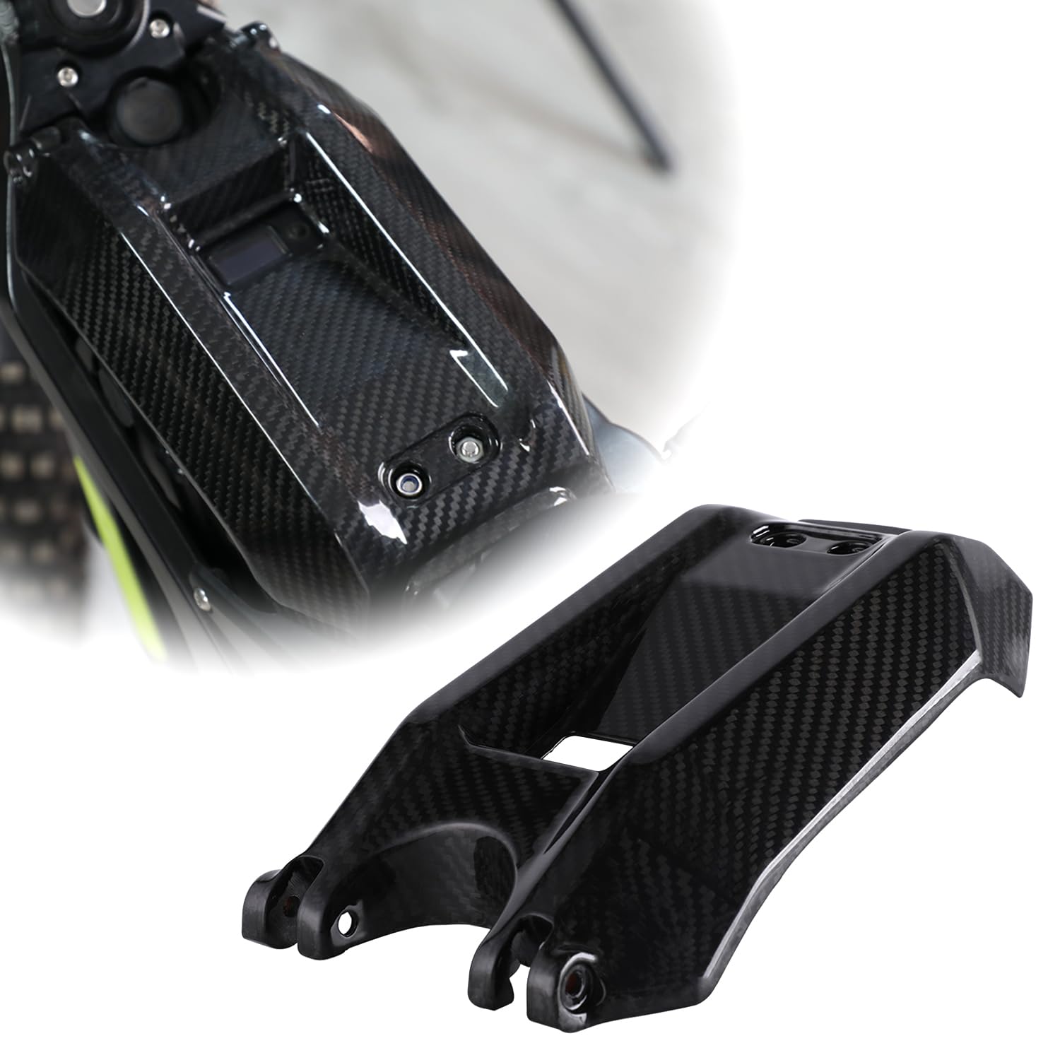 Motorcycle Battery Cover,Carbon Fiber Battery Cover Fairing Battery Protect for Sur Ron Surron X/S/L1E Electric Dirt Bike