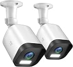 Geeni Hawk 3 1080P Caméra de sécurité extérieure – 2-Pack Caméras extérieures étanches pour la sécurité intérieure Motion & Détection de son et vision nocturne, soutient Alexa & Google