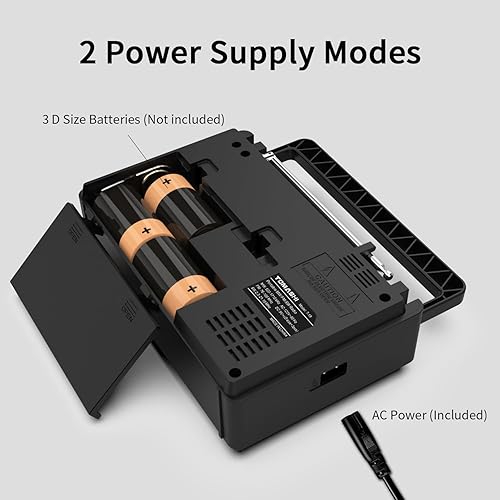 Miniatura 5 de Radio FM portátil de onda corta MW con Bluetooth, sintonización ATS, reloj y alarma, grabación, reproducción de MP3WMA a través de tarjeta USBSD,