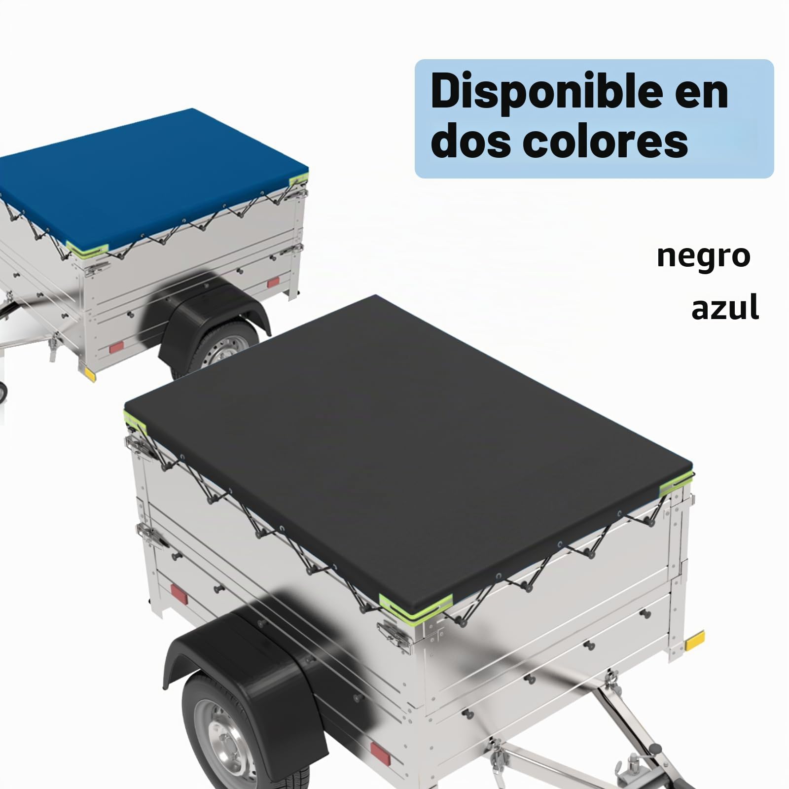 Lona para remolque de 258 x 136 x 10 cm, lona plana para remolque, de PVC, material reforzado, impermeable y resistente a desgarros, ideal para Stema Böckmann 750 kg de cobertura de automóviles y más
