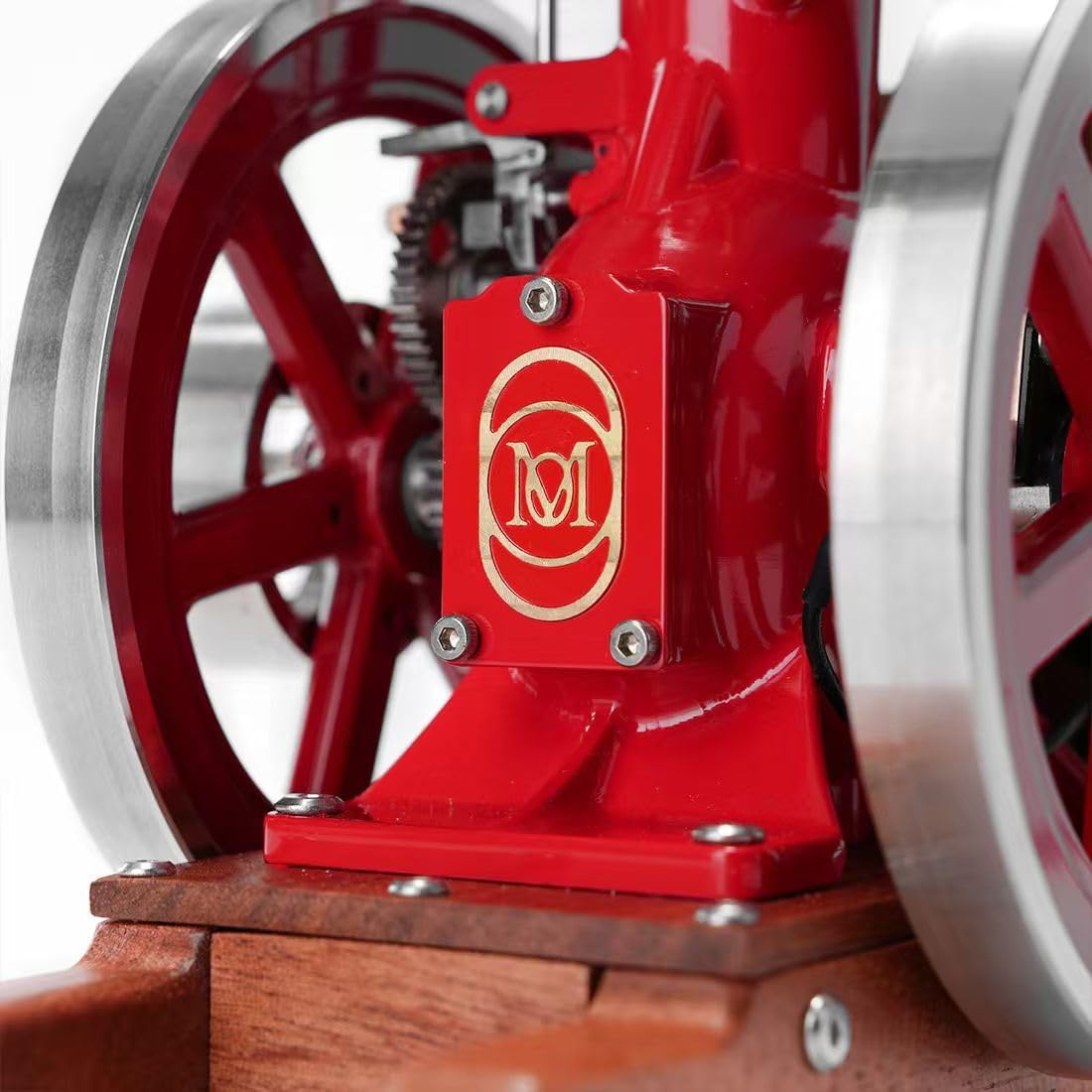 Retrol & B01 Ball Top Metal Engine Model That Works, Water-Cooled Single-Cylinder 4-Stroke Hit and Miss Internal Combustion Engine Physics Model Gift Christmas