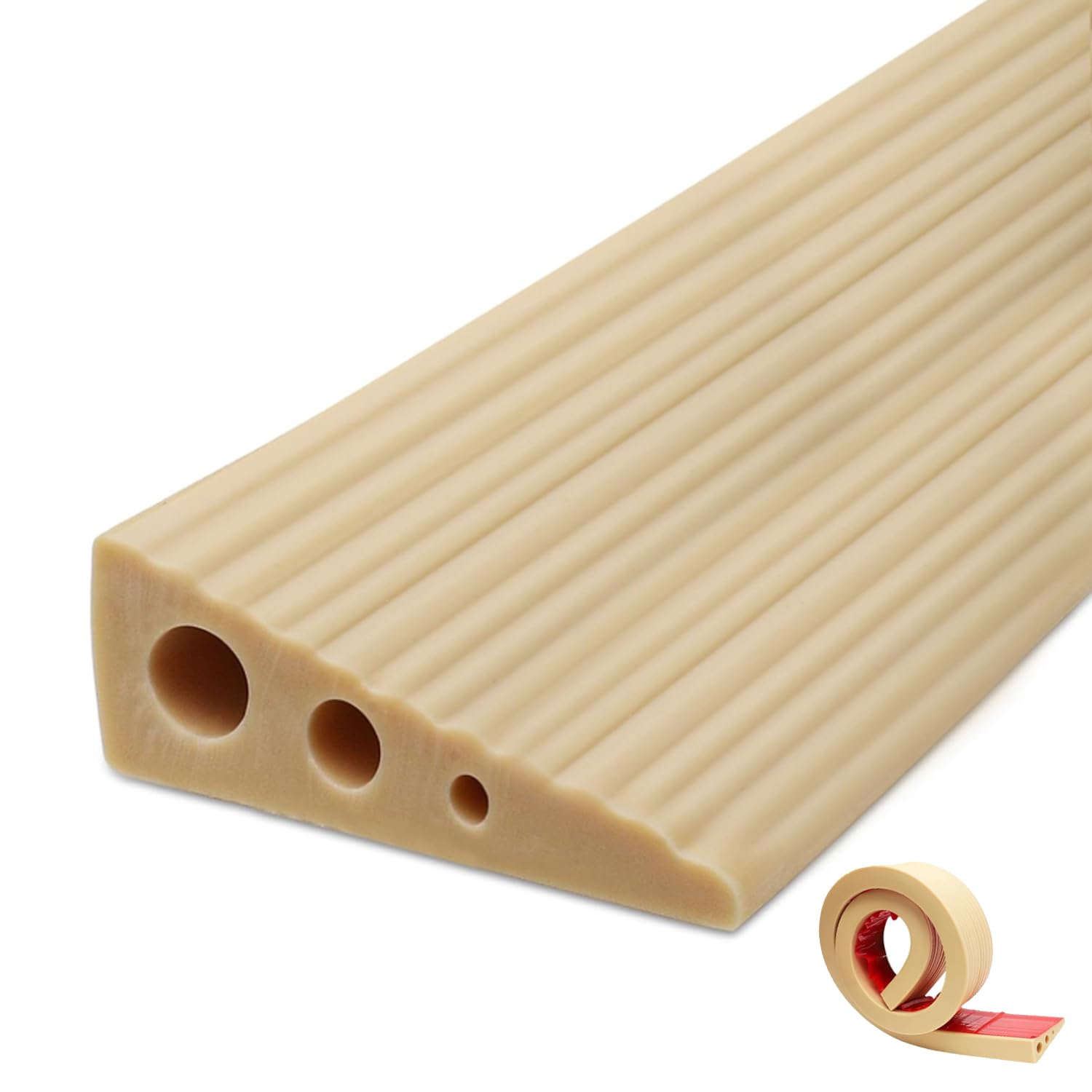 Rampa progowa do drzwi, 100 x 6,5 x 2,5 cm, rampa progowa z PCW, antypoślizgowa gumowa rampa najazdowa do wózka inwalidzkiego, wózka dziecięcego, chodzika lub skutera (żółty żagiel)