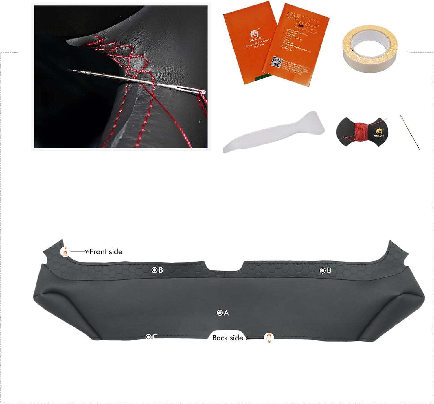 MEWANT Steering Wheel Cover for Tesla Yoke Steering Wheel for Tesla Model S Tesla Model X Steering Wheel Cover