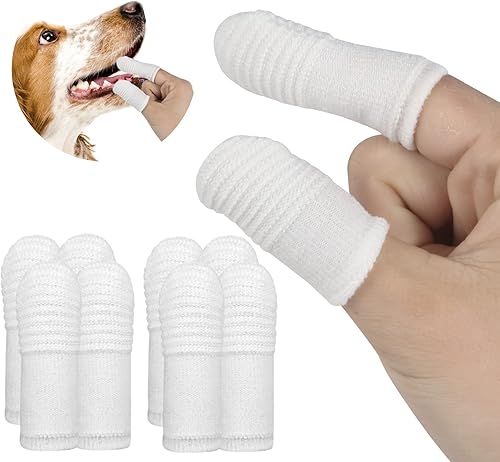 TiLanmiy Cepillo de dientes para perros kit de cepillo de dedos fácil limpieza bucal para gatos mascotas lavable cómodo y duradero