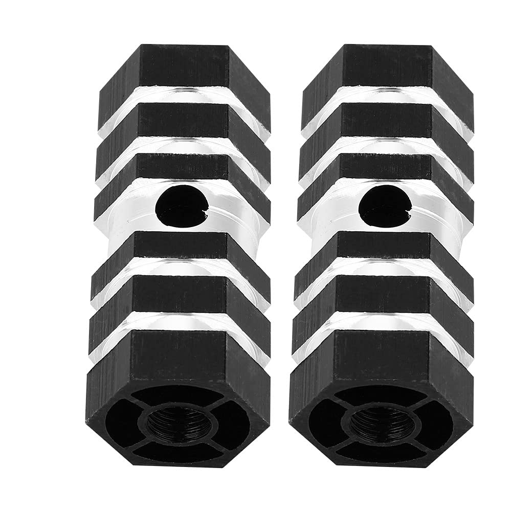 VGEBY Pegs, Alloy Anti-Skid Foot Pegs Rear Axle BMX Pegs Foot Pedals Backseats Stands Pack (Black) and Spare Supplies