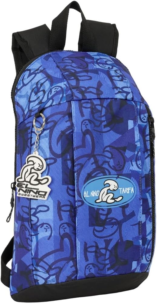 El Niño Roller Mini Backpack for Everyday Use, Ideal for Children of Different Ages Comfortable and Versatile, Quality and Resilience, 22 x 10 x 39 cm, Blue/Black, M, Blue/black, M, Casual