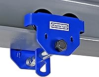 Vista 7 de Carro de haz de 2 toneladas/4400 libras de ancho de brida ajustable, carrito de empuje manual resistente con rodillos de doble pista para elevadores